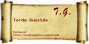 Torda Gusztáv névjegykártya