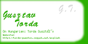 gusztav torda business card